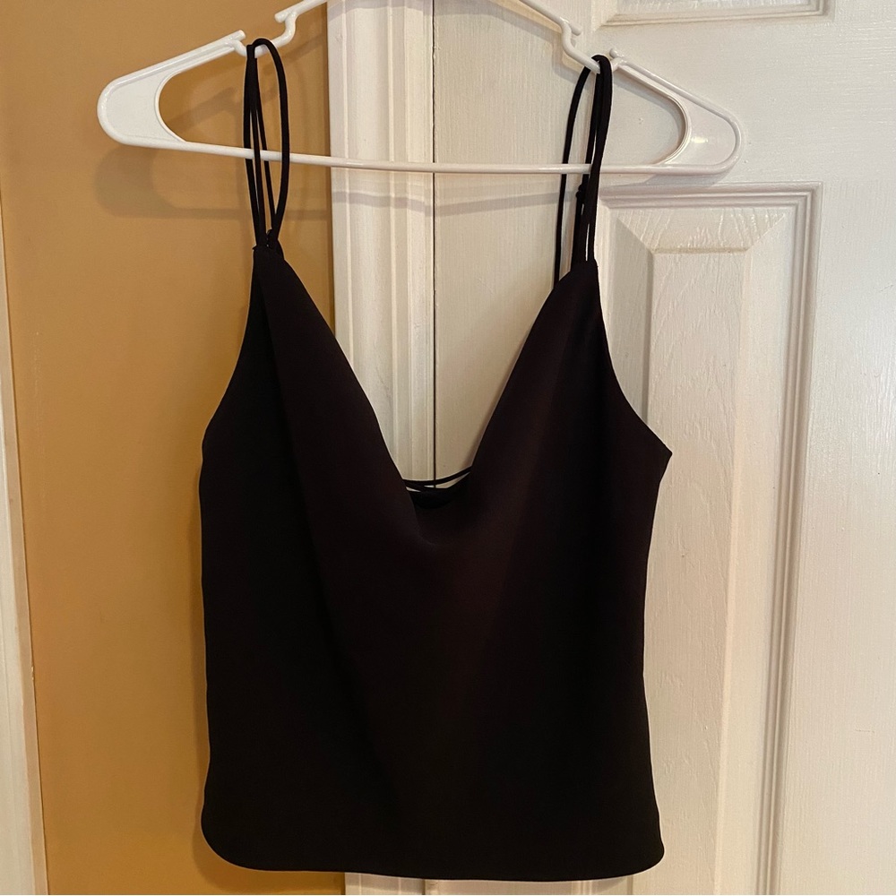 Zara Black Cowl Neck Top